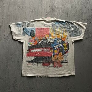 vintage Jeff Gordon nascar shirt mens large white 2000s y2k full graphic nascar